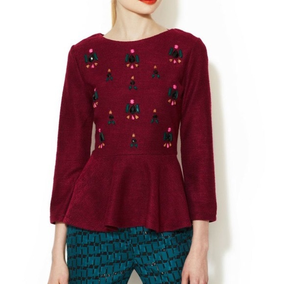 Dolce Vita Anthropologie Gem Drop Peplum top - Picture 7 of 16